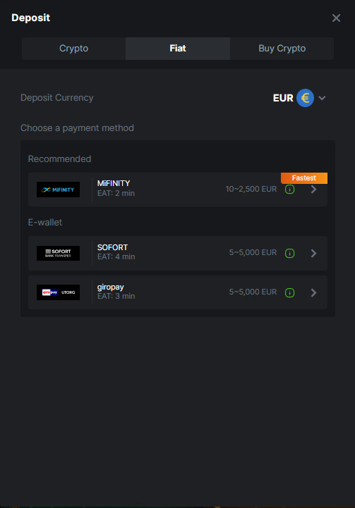 Enter the Deposit Amount