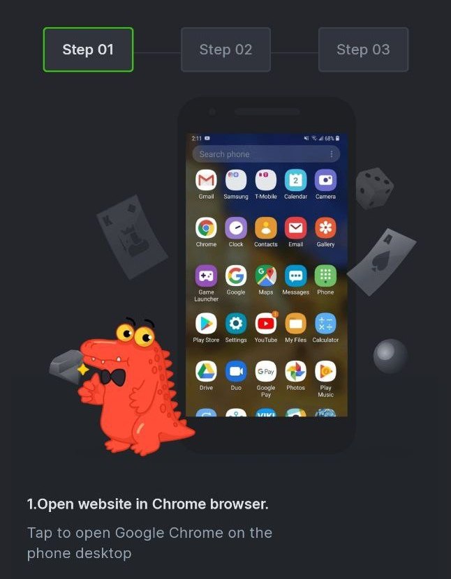 install a mobile app on Android step 1