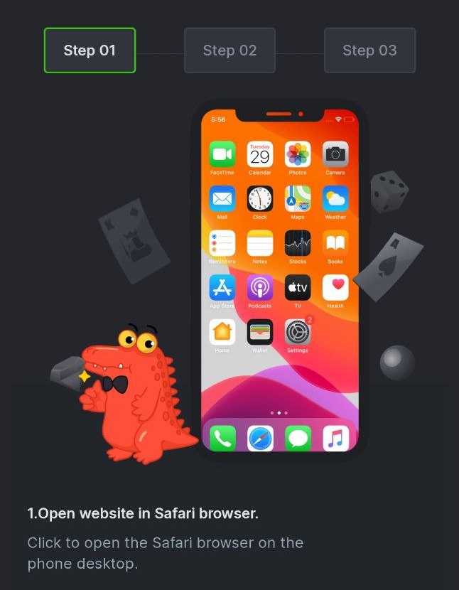 How to install a mobile app on iOS - Step 1
